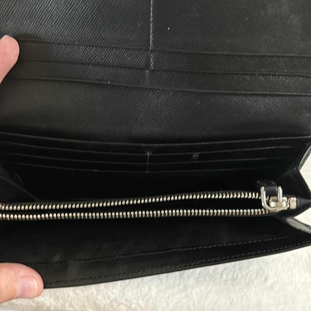 Prada black continental double snap wallet - Picture 5 of 7